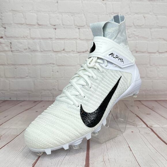Nike Alpha Menace Elite 2 Flyknit White Football Cleats Mens Size 11 CI1530-100 - Picture 3 of 11